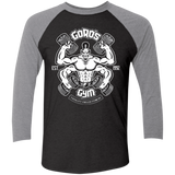 T-Shirts Vintage Black/Premium Heather / X-Small Goros Gym Men's Triblend 3/4 Sleeve