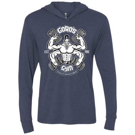 T-Shirts Vintage Navy / X-Small Goros Gym Triblend Long Sleeve Hoodie Tee