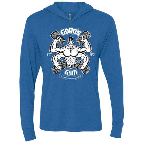 T-Shirts Vintage Royal / X-Small Goros Gym Triblend Long Sleeve Hoodie Tee