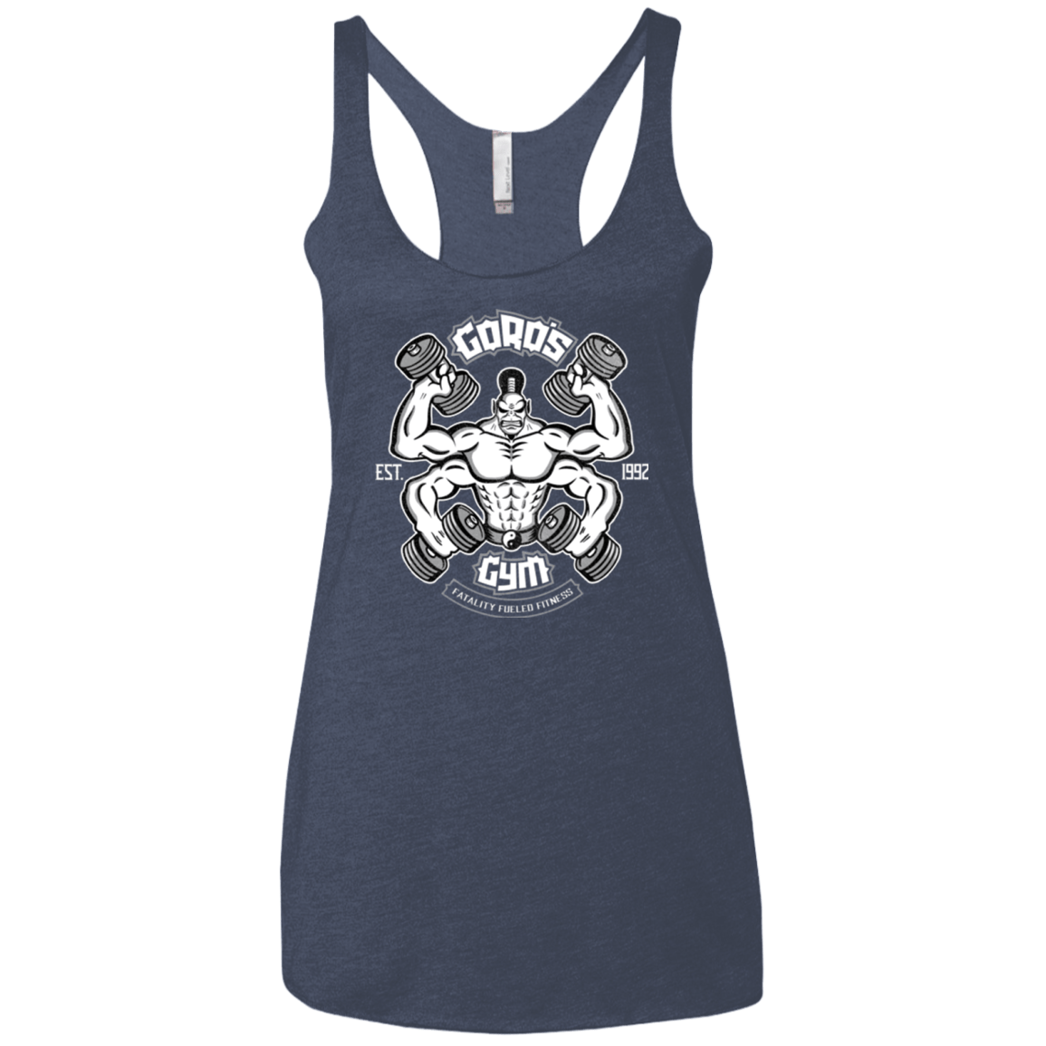 T-Shirts Vintage Navy / X-Small Goros Gym Women's Triblend Racerback Tank
