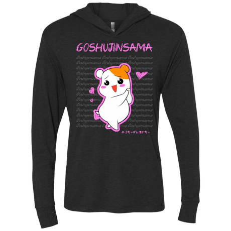 T-Shirts Vintage Black / X-Small Goshujinsama Triblend Long Sleeve Hoodie Tee