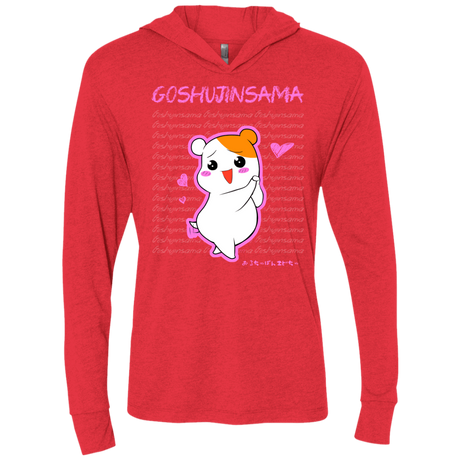 T-Shirts Vintage Red / X-Small Goshujinsama Triblend Long Sleeve Hoodie Tee