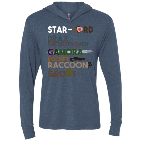 T-Shirts Indigo / X-Small GOTG Hel Triblend Long Sleeve Hoodie Tee