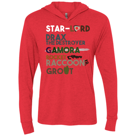 T-Shirts Vintage Red / X-Small GOTG Hel Triblend Long Sleeve Hoodie Tee