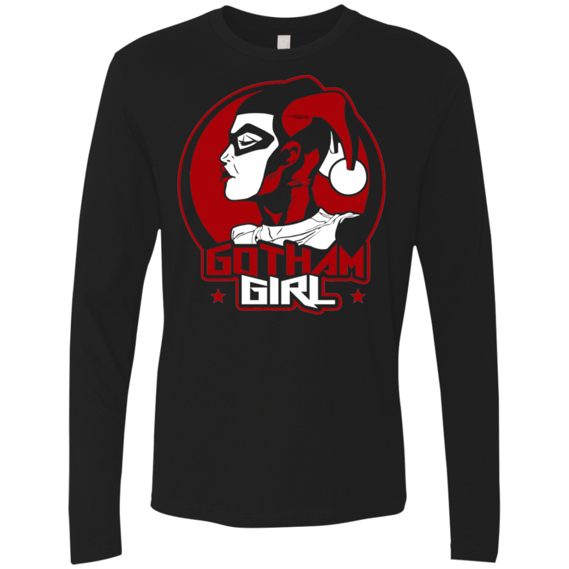 T-Shirts Black / S Gotham Girl H.Q Men's Premium Long Sleeve