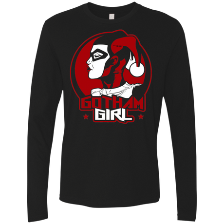 T-Shirts Black / S Gotham Girl H.Q Men's Premium Long Sleeve