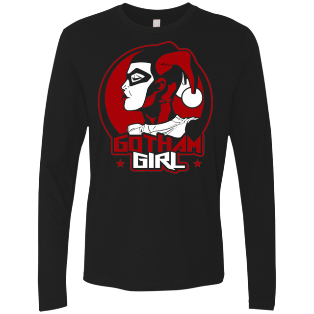 T-Shirts Black / S Gotham Girl H.Q Men's Premium Long Sleeve