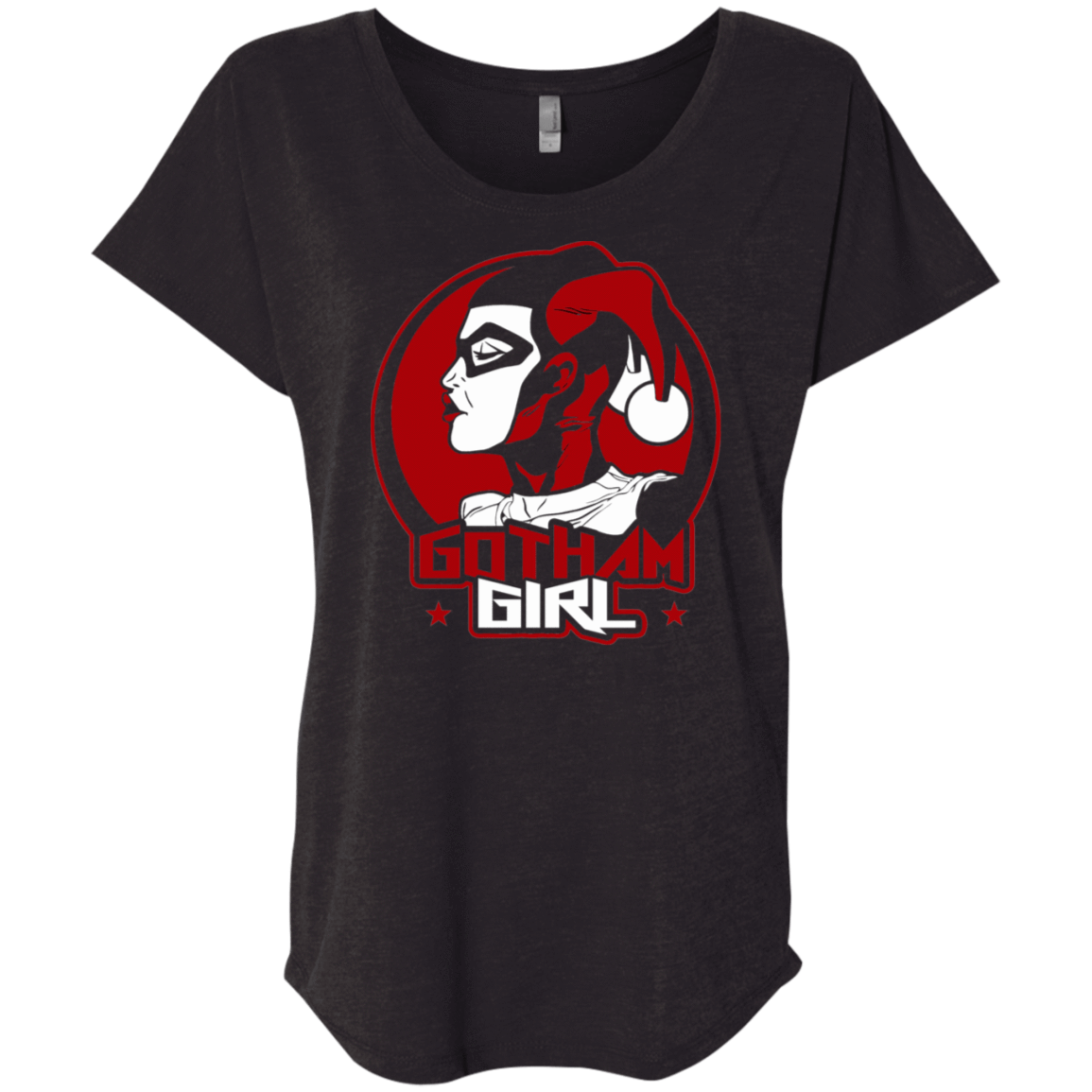 T-Shirts Vintage Black / X-Small Gotham Girl H.Q Triblend Dolman Sleeve