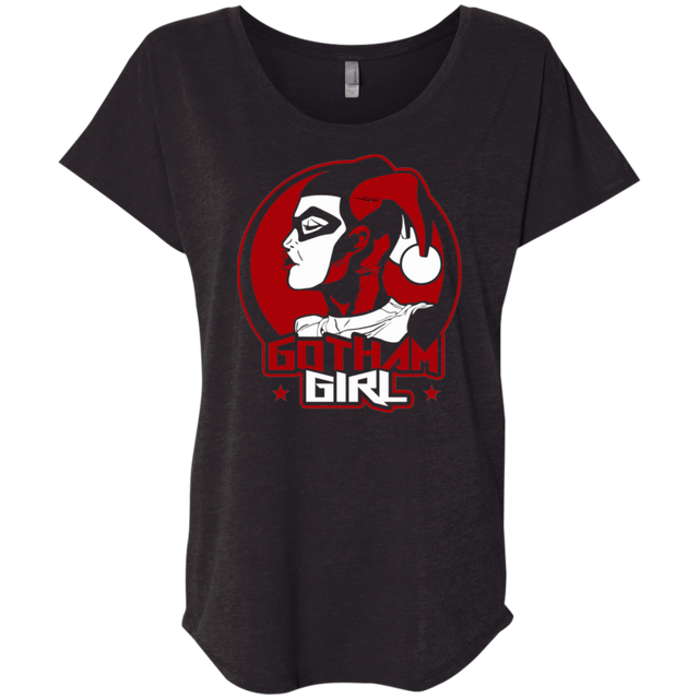 T-Shirts Vintage Black / X-Small Gotham Girl H.Q Triblend Dolman Sleeve