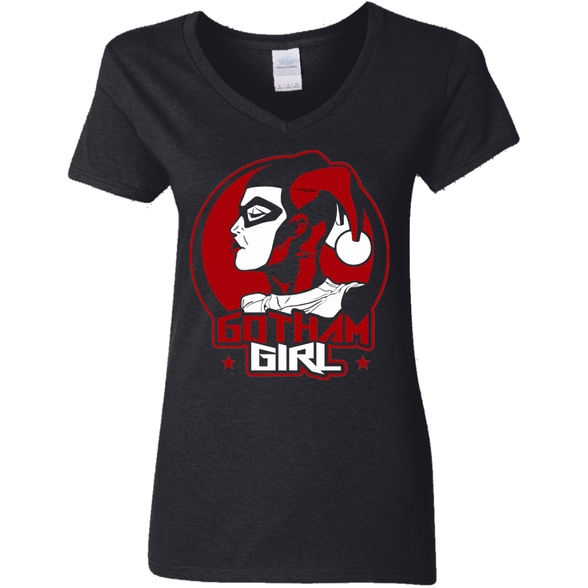 T-Shirts Black / S Gotham Girl H.Q Women's V-Neck T-Shirt