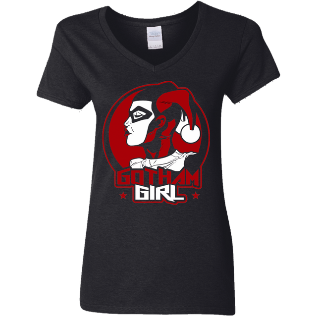 T-Shirts Black / S Gotham Girl H.Q Women's V-Neck T-Shirt