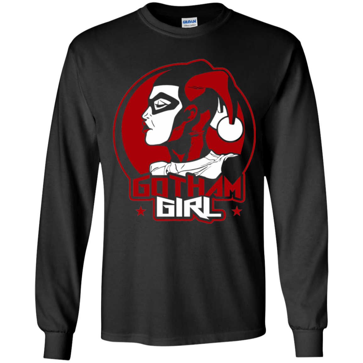 T-Shirts Black / YS Gotham Girl H.Q Youth Long Sleeve T-Shirt
