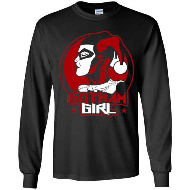 T-Shirts Black / YS Gotham Girl H.Q Youth Long Sleeve T-Shirt