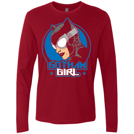 T-Shirts Cardinal / Small Gotham Girl Men's Premium Long Sleeve
