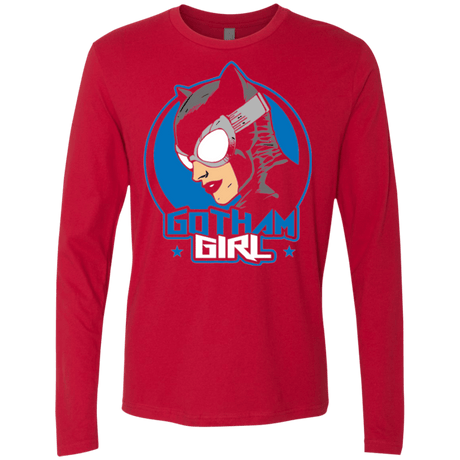 T-Shirts Red / Small Gotham Girl Men's Premium Long Sleeve