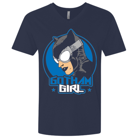 T-Shirts Midnight Navy / X-Small Gotham Girl Men's Premium V-Neck