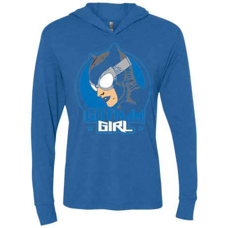 T-Shirts Vintage Royal / X-Small Gotham Girl Triblend Long Sleeve Hoodie Tee