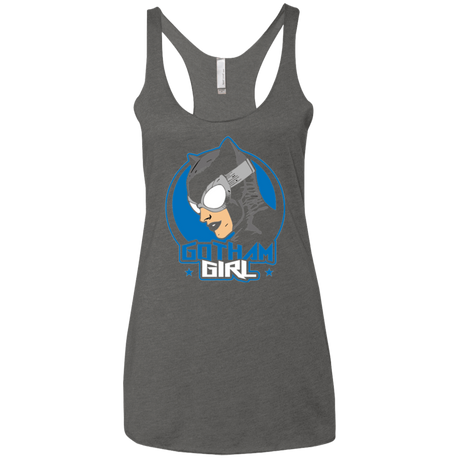 T-Shirts Premium Heather / X-Small Gotham Girl Women's Triblend Racerback Tank