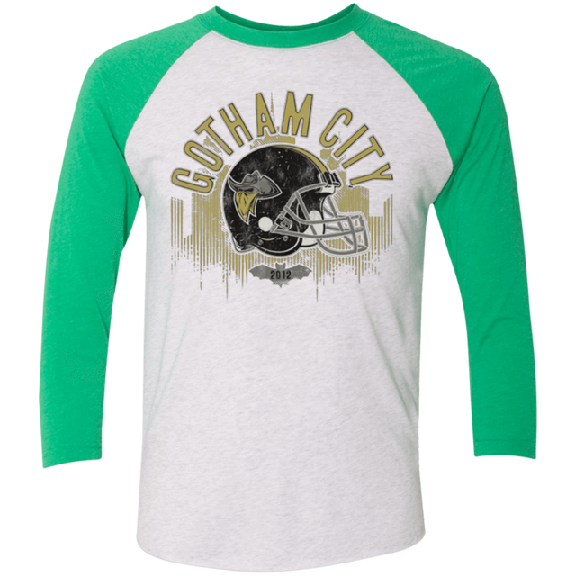 T-Shirts Heather White/Envy / X-Small Gotham Rogues Men's Triblend 3/4 Sleeve
