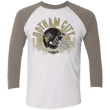 T-Shirts Heather White/Vintage Grey / X-Small Gotham Rogues Men's Triblend 3/4 Sleeve