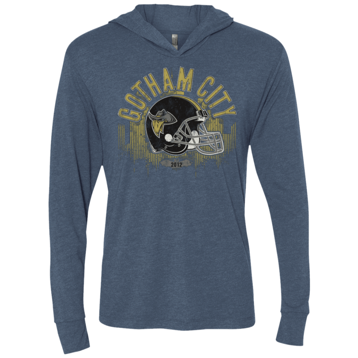 T-Shirts Indigo / X-Small Gotham Rogues Triblend Long Sleeve Hoodie Tee