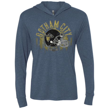 T-Shirts Indigo / X-Small Gotham Rogues Triblend Long Sleeve Hoodie Tee
