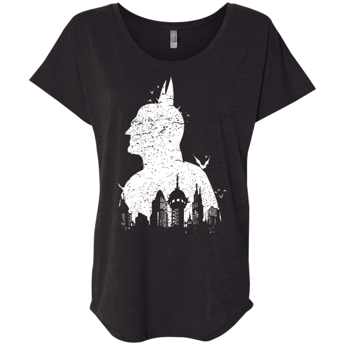 T-Shirts Vintage Black / X-Small Gotham Shadow Triblend Dolman Sleeve