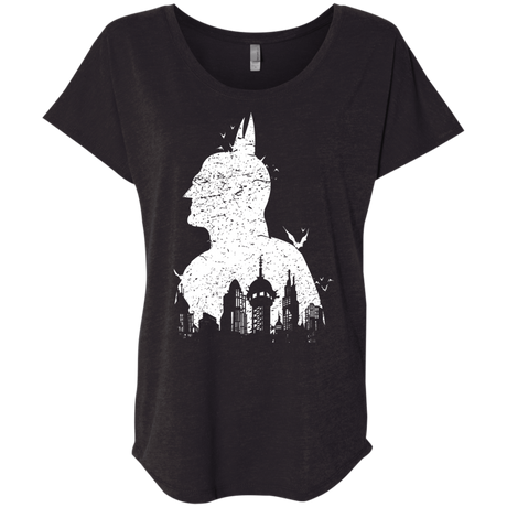 T-Shirts Vintage Black / X-Small Gotham Shadow Triblend Dolman Sleeve