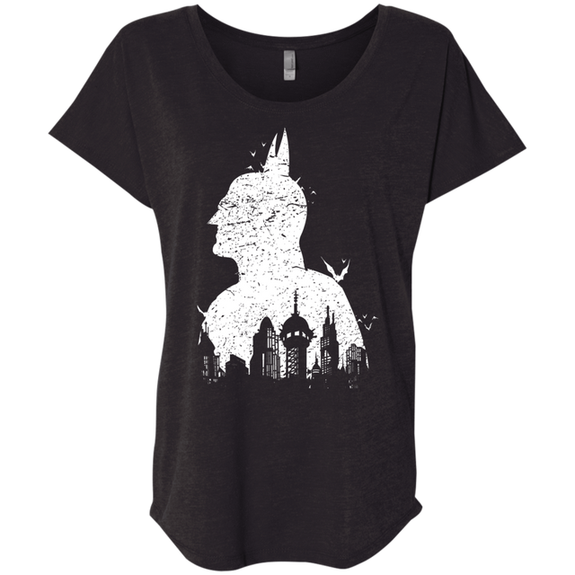 T-Shirts Vintage Black / X-Small Gotham Shadow Triblend Dolman Sleeve