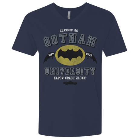T-Shirts Midnight Navy / X-Small Gotham University Men's Premium V-Neck