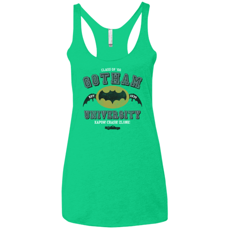 T-Shirts Envy / X-Small Gotham University Women's Triblend Racerback Tank
