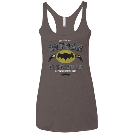 T-Shirts Macchiato / X-Small Gotham University Women's Triblend Racerback Tank
