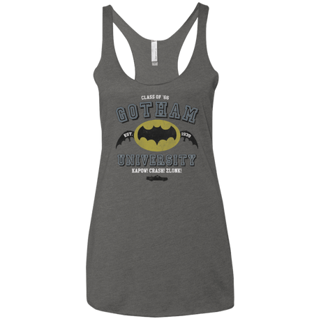 T-Shirts Premium Heather / X-Small Gotham University Women's Triblend Racerback Tank
