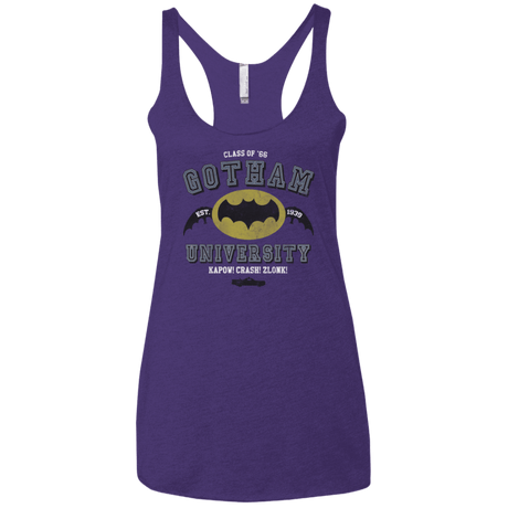 T-Shirts Purple / X-Small Gotham University Women's Triblend Racerback Tank