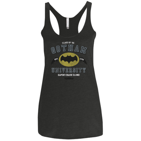 T-Shirts Vintage Black / X-Small Gotham University Women's Triblend Racerback Tank
