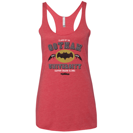 T-Shirts Vintage Red / X-Small Gotham University Women's Triblend Racerback Tank
