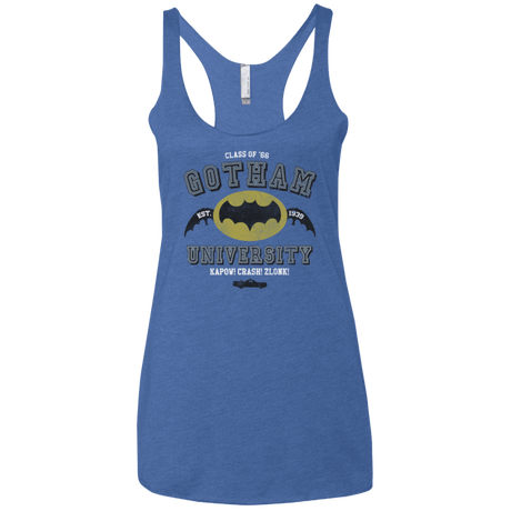 T-Shirts Vintage Royal / X-Small Gotham University Women's Triblend Racerback Tank