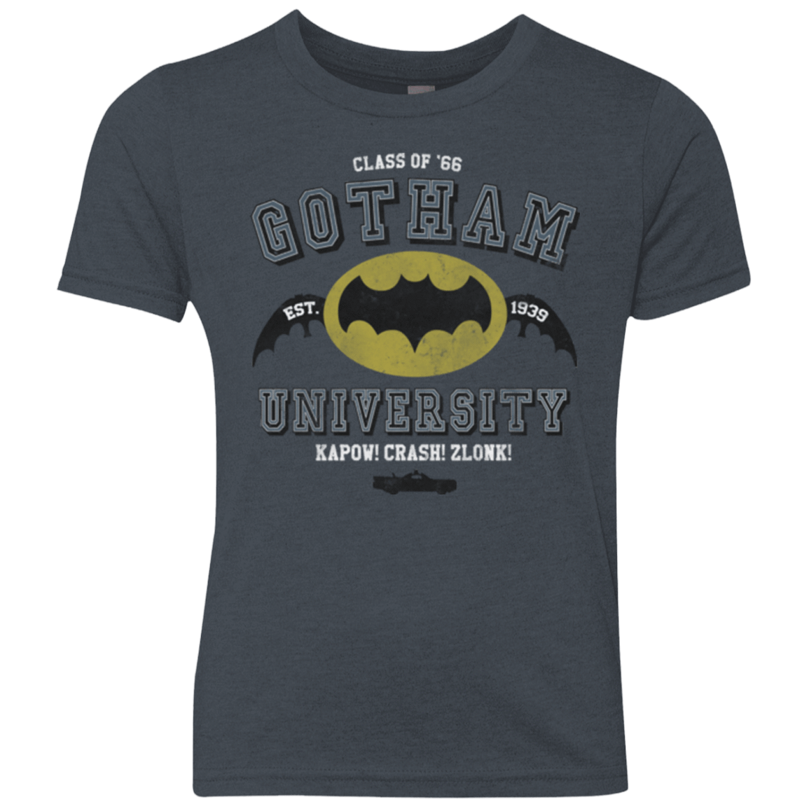T-Shirts Vintage Navy / YXS Gotham University Youth Triblend T-Shirt