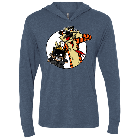 T-Shirts Indigo / X-Small Gothams Finest Triblend Long Sleeve Hoodie Tee