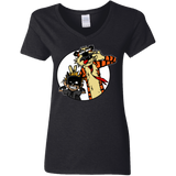 T-Shirts Black / Small Gothams Finest Women's V-Neck T-Shirt