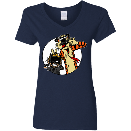 T-Shirts Navy / Small Gothams Finest Women's V-Neck T-Shirt