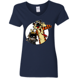 T-Shirts Navy / Small Gothams Finest Women's V-Neck T-Shirt