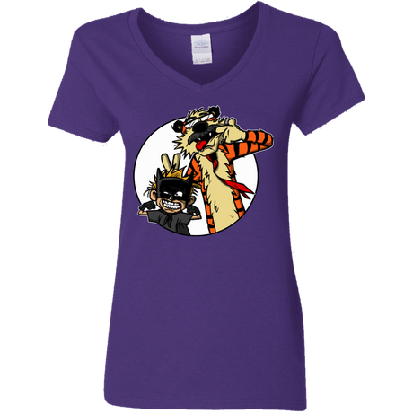 T-Shirts Purple / Small Gothams Finest Women's V-Neck T-Shirt