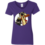 T-Shirts Purple / Small Gothams Finest Women's V-Neck T-Shirt
