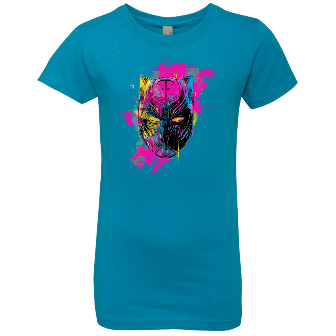 T-Shirts Turquoise / YXS Graffiti Panther Girls Premium T-Shirt