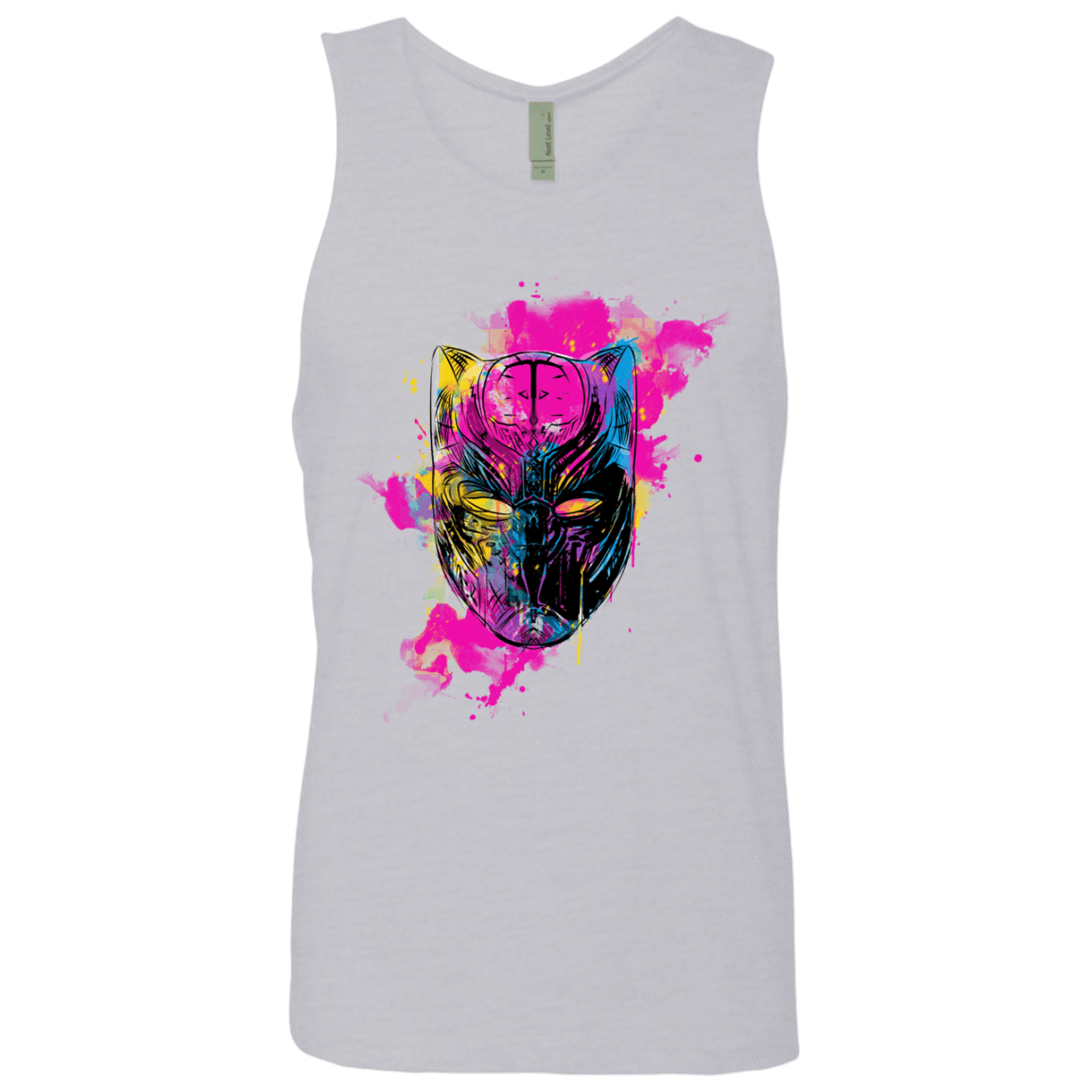 T-Shirts Heather Grey / S Graffiti Panther Men's Premium Tank Top