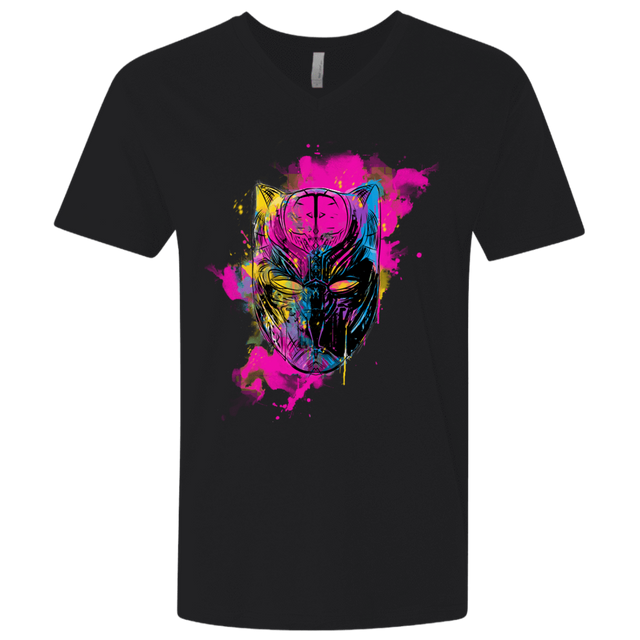 T-Shirts Black / X-Small Graffiti Panther Men's Premium V-Neck