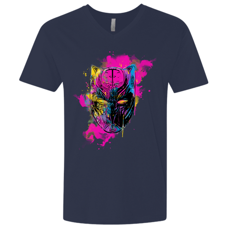 T-Shirts Midnight Navy / X-Small Graffiti Panther Men's Premium V-Neck