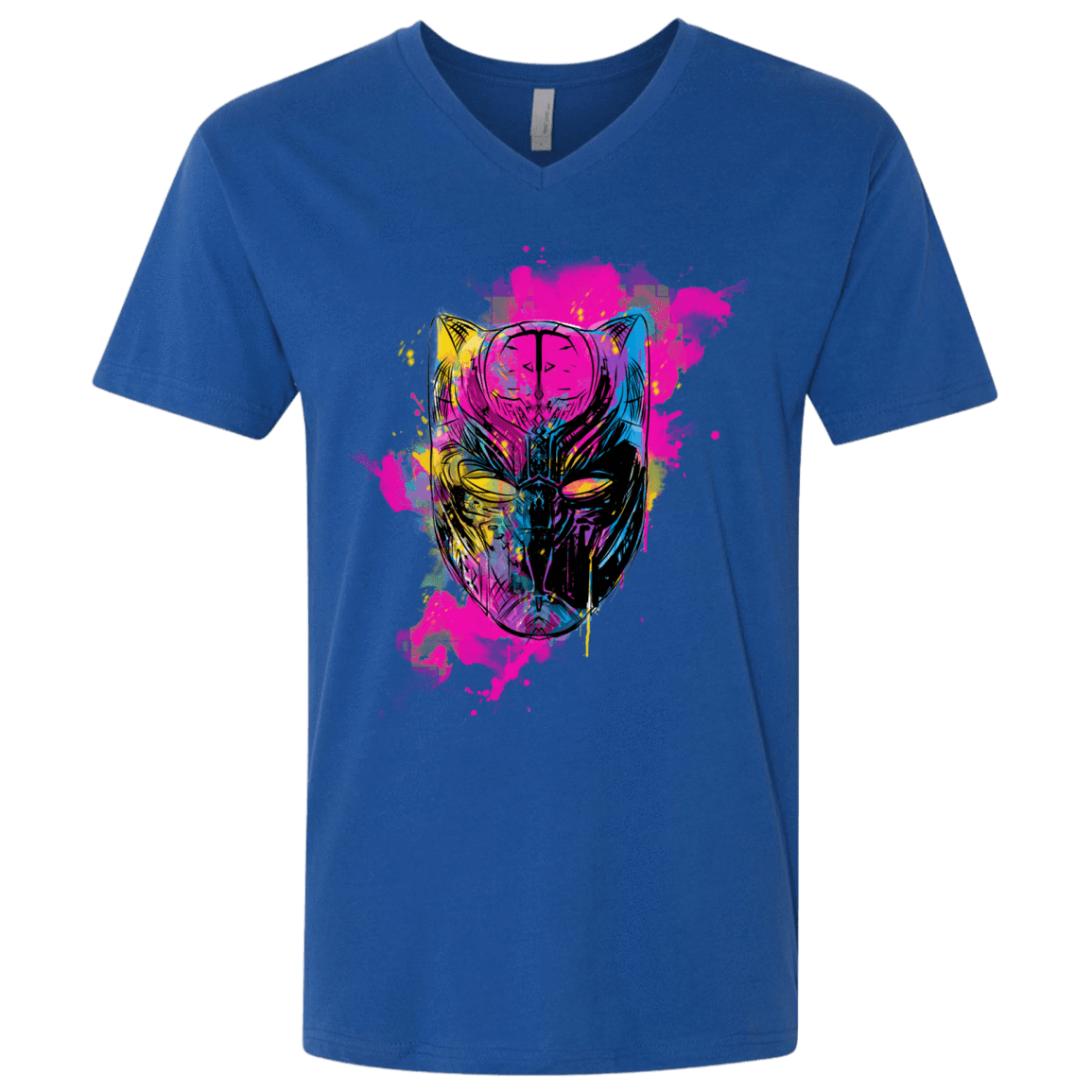 T-Shirts Royal / X-Small Graffiti Panther Men's Premium V-Neck