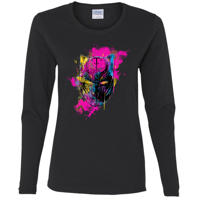 T-Shirts Black / S Graffiti Panther Women's Long Sleeve T-Shirt